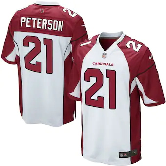 youth arizona cardinals patrick peterson nike white game je